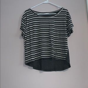 Gray & white detailed stripe shirt, size s/m